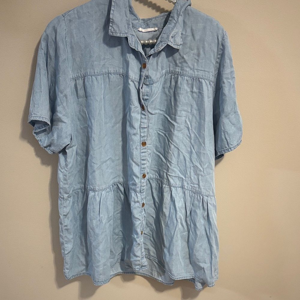 Chic soul 2x Light Blue Denim Shirt button down